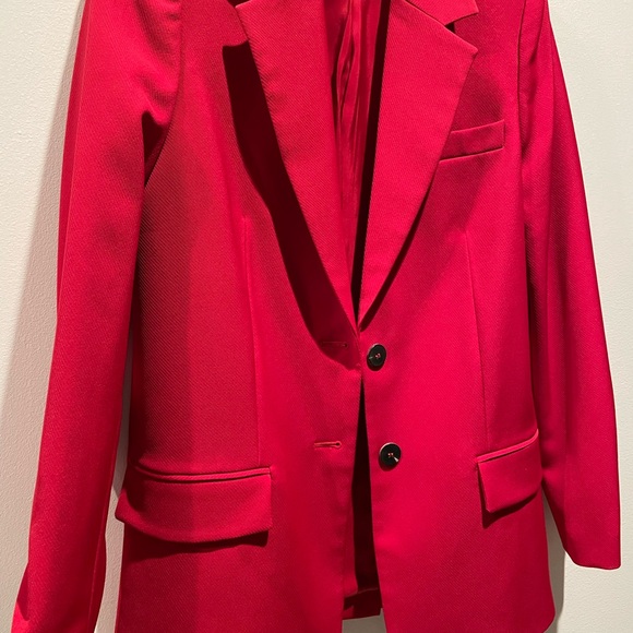 Mango red blazer, US size 2 - Picture 2 of 8